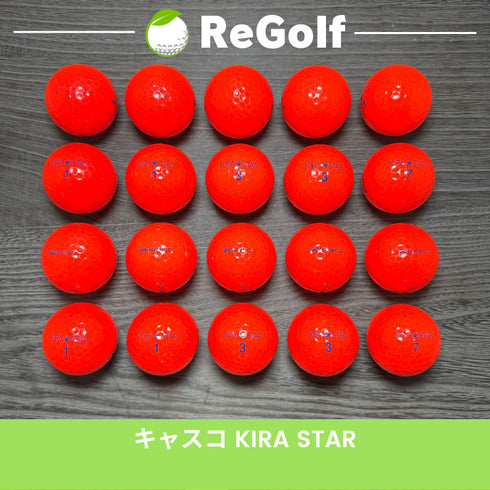 【中古】 ロストボール キャスコ KIRA キラ スター レッド 20球 Bランク ゴルフボール リゴルフ